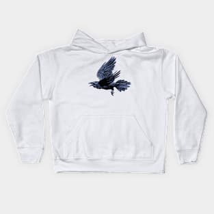 Raven in Flight Kids Hoodie